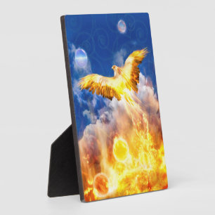 Phoenix Bird RISE ABOVE YOUR TROUBLES Plaque