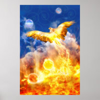 Phoenix Bird RISE ABOVE YOUR TROUBLES