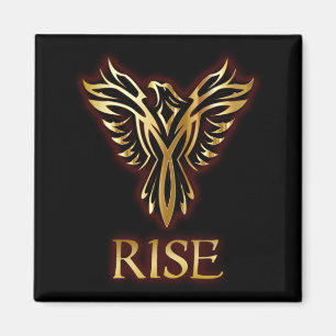 Phoenix Bird Rise Square Magnet