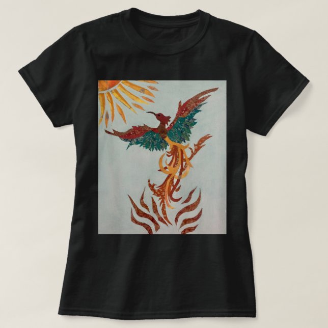 Phoenix Bird Rises T-Shirt (Design Front)