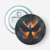 Phoenix Bird Rising with Flames