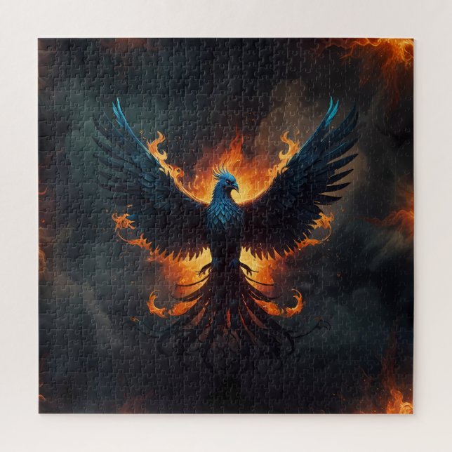 Phoenix Bird Rising with Flames Jigsaw Puzzle (Vertical)