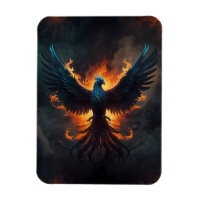 Phoenix Bird Rising with Flames
