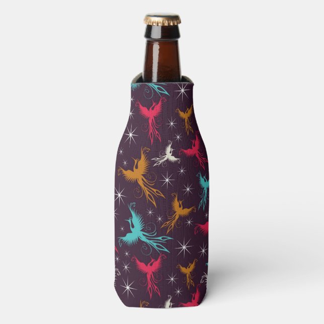 Phoenix Birds Figure Pattern Bottle Cooler (Bottle Front)