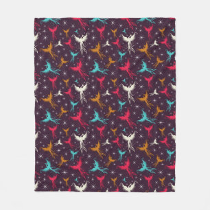 Phoenix Birds Figure Pattern Fleece Blanket