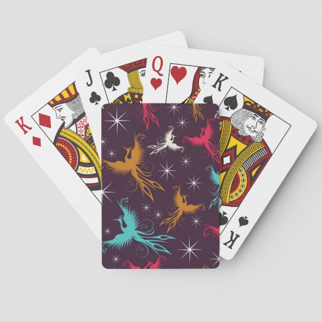 Phoenix Birds Figure Pattern Playing Cards (Back)