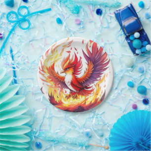Phoenix Birthday Paper Plate