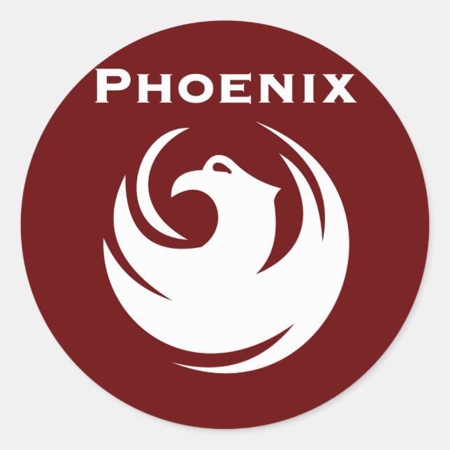 Phoenix city flag classic round sticker (Front)