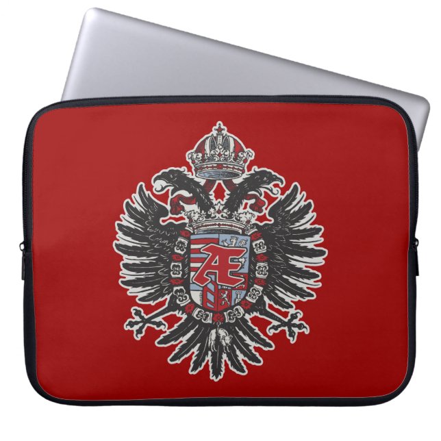 Phoenix Crest Heraldic Ænigma Graphic Design Laptop Sleeve (Front)