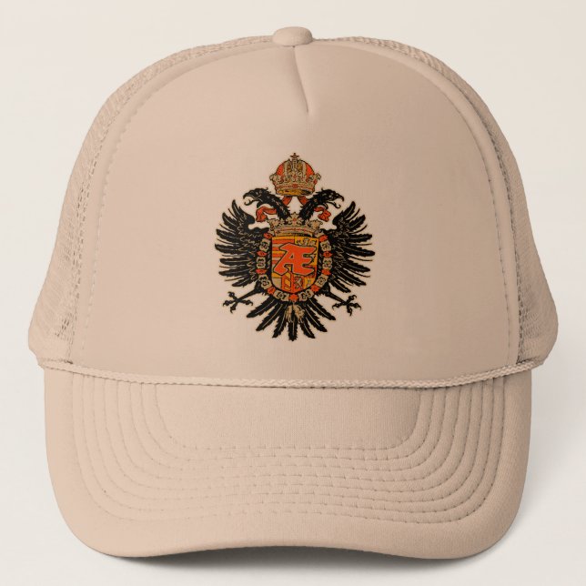 Phoenix Crest Heraldic Ænigma Graphic Design Trucker Hat (Front)