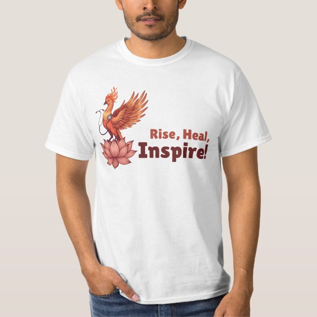 Phoenix Doctor Healing Lotus – Rise, Heal, Inspire T-Shirt (Front)