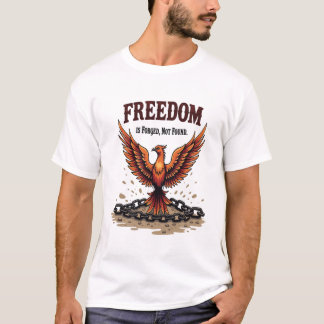 Phoenix Feather & Broken Chain – Forged Freedom Vi T-Shirt