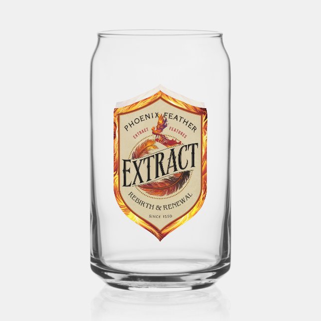Phoenix Feather Extract Halloween Party Vintage Can Glass (Front)