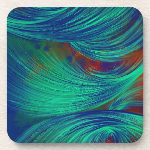 Phoenix Feathers - Green Coaster