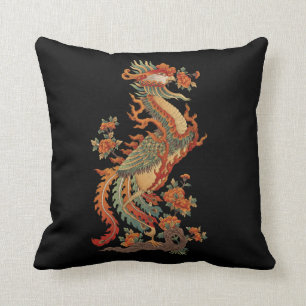 Phoenix Feng Chinese Sacred Animal Cushion