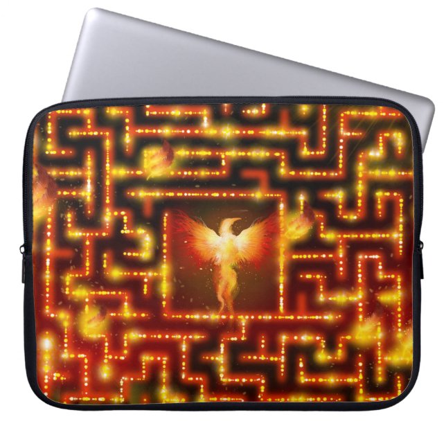 Phoenix Fiery Maze Laptop Sleeve (Front)