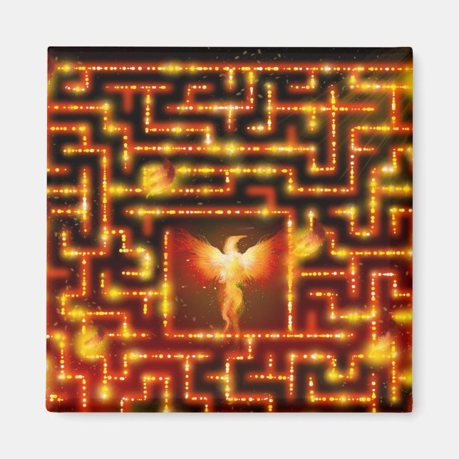 Phoenix Fiery Maze Magnet (Front)