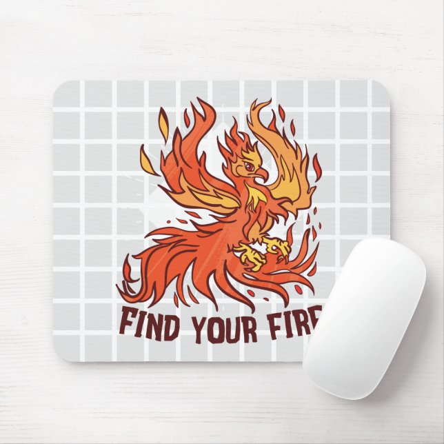 Phoenix "Find Your Fire" Grid Mouse Pad (With Mouse)