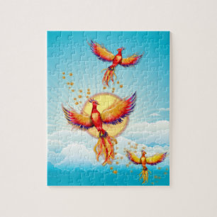 Phoenix Fire Bird Rising Jigsaw Puzzle