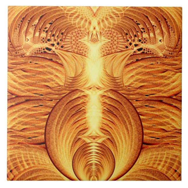 Phoenix Fire Ceramic Tile (Front)