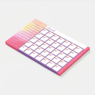 Phoenix Fire Monthly Calendar Post It Note Pad