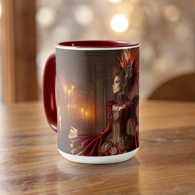 Phoenix Fire Queen Steampunk Victorian Industrial Mug (Creator Uploaded)