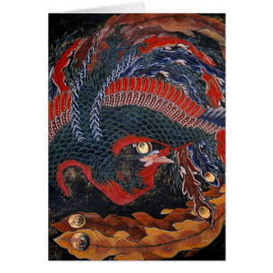 Phoenix (Firebird Goddess) Hokusai Fine Art