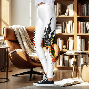 Phoenix Firebird Tribal Flames Leggings