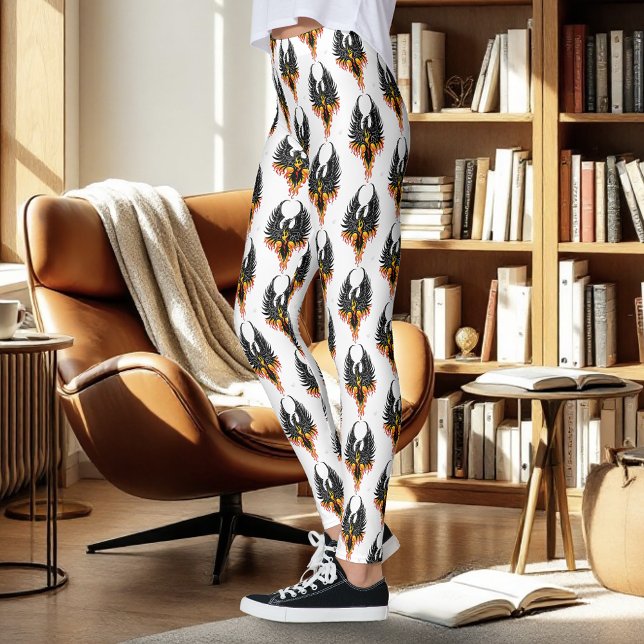Phoenix Firebird Tribal Flames Leggings (Creator Uploaded)