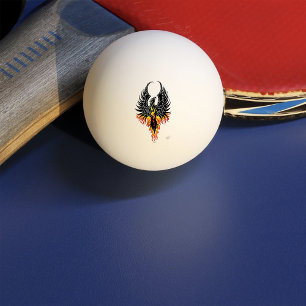 Phoenix Firebird Tribal Flames Ping Pong Ball
