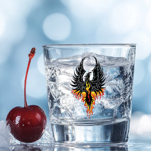 Phoenix Firebird Tribal Flames Shot Glass