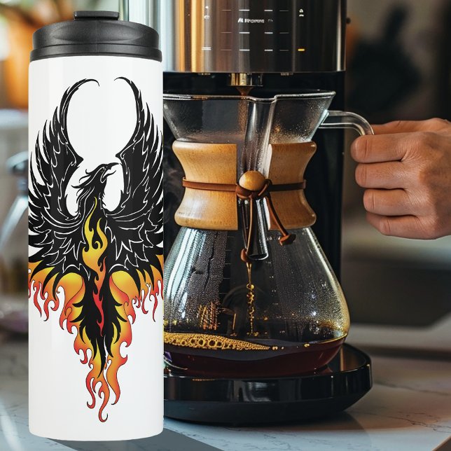 Phoenix Firebird Tribal Flames Thermal Tumbler (Creator Uploaded)