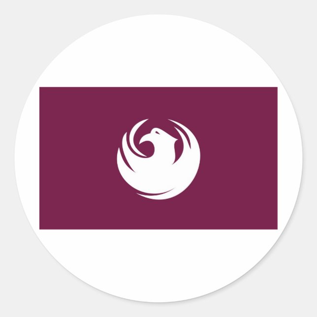 phoenix flag classic round sticker (Front)