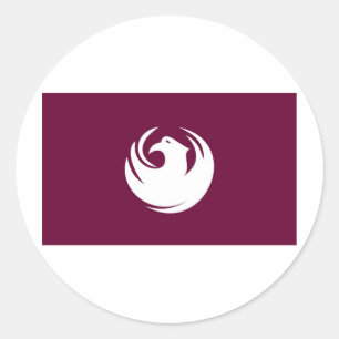 phoenix flag classic round sticker
