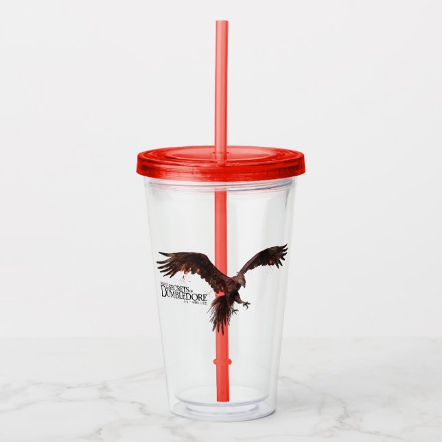 Phoenix Flying Graphic Acrylic Tumbler (Front)