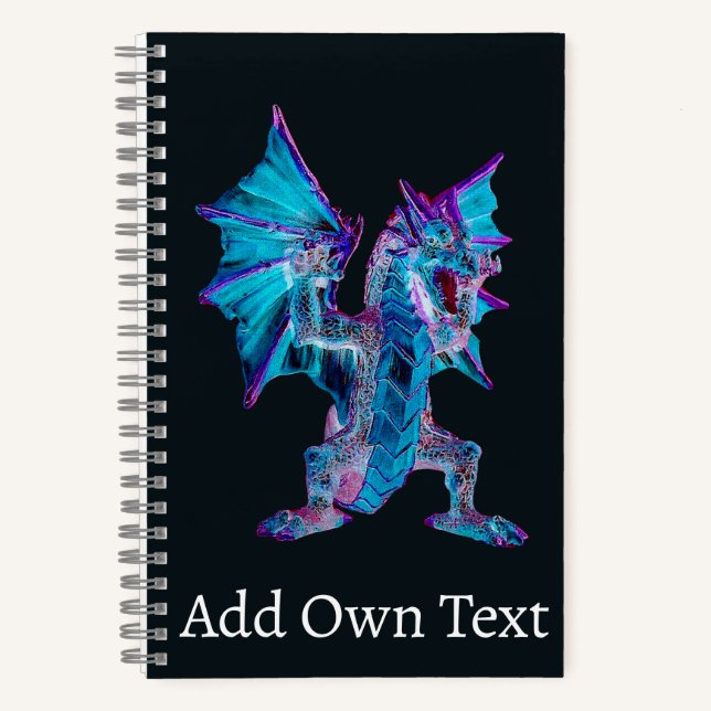 Phoenix Forge Blue Fire Dragon Living Flame  Notebook (Front)