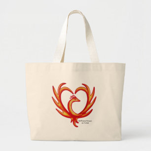 Phoenix Heart, MeWarriorWoman on Twitch  Large Tote Bag