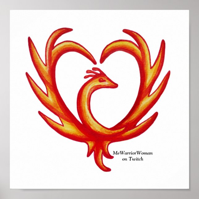 Phoenix Heart, MeWarriorWoman on Twitch Poster (Front)
