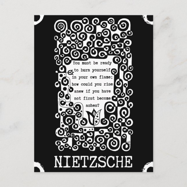 PHOENIX inspirational quote by Nietzsche Postcard (Front)