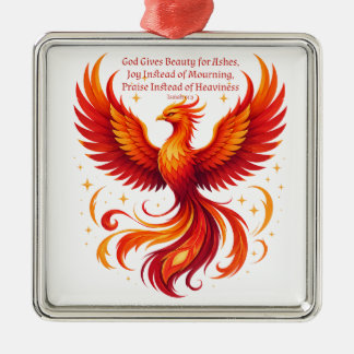 Phoenix Isaiah 61:3 Metal Ornament
