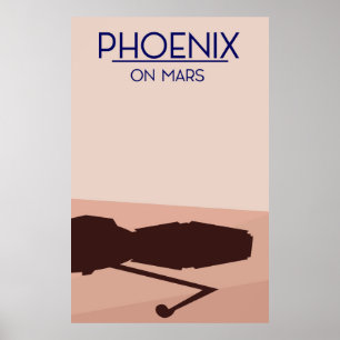 Phoenix lander on Mars. Poster