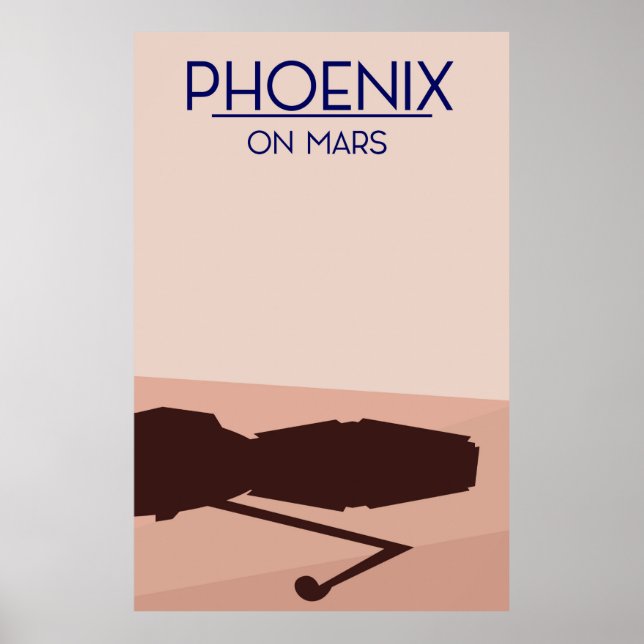 Phoenix lander on Mars. Poster (Front)