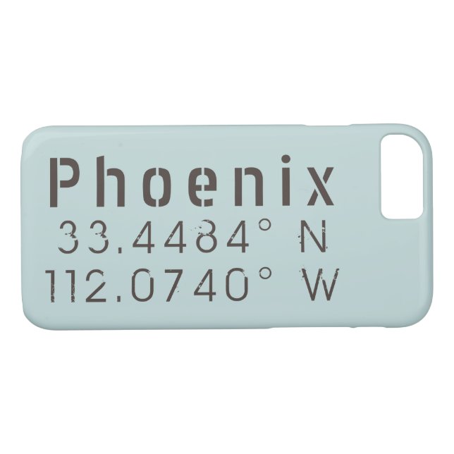Phoenix Latitude Longitude Case-Mate iPhone Case (Back (Horizontal))