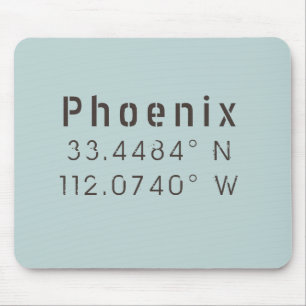 Phoenix Latitude Longitude Mouse Pad