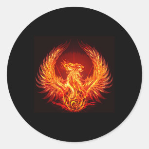 Phoenix Magical Bird Classic Round Sticker