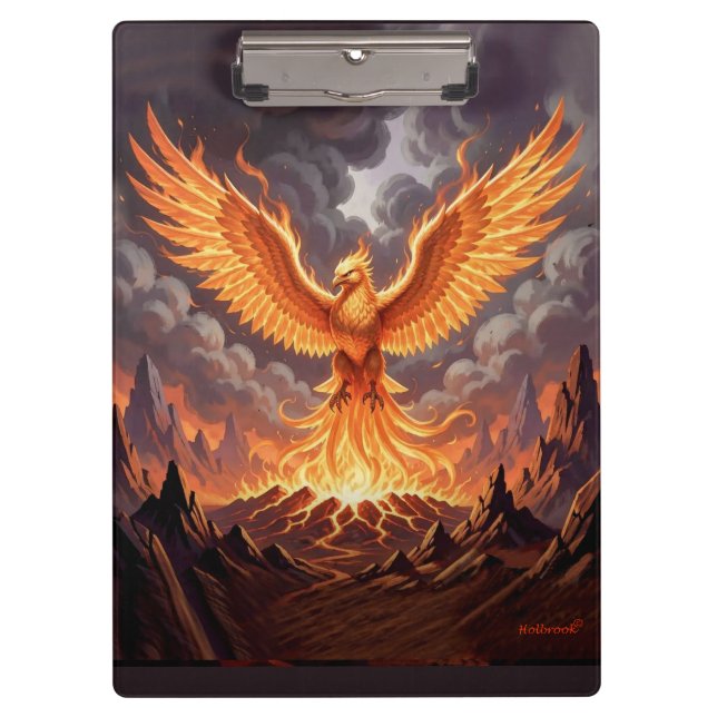 Phoenix Majestique Triptych Wall Art Clipboard (Front)
