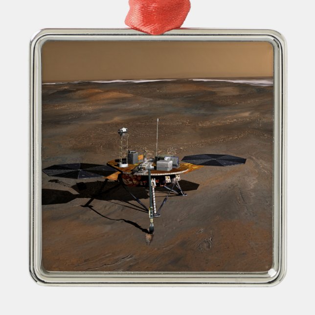 Phoenix Mars Lander 3 Metal Ornament (Front)