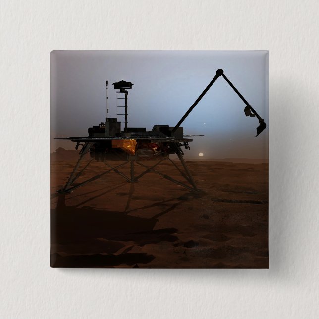 Phoenix Mars Lander 4 15 Cm Square Badge (Front)