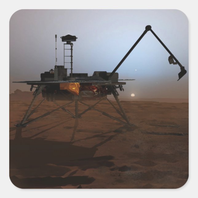 Phoenix Mars Lander 4 Square Sticker (Front)