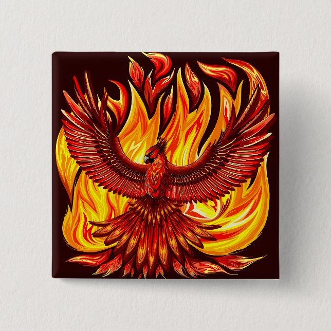 Phoenix mythological immortal Creature 15 Cm Square Badge (Front)